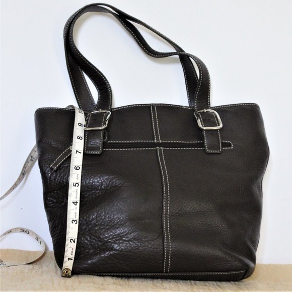 Dark Brown Leather Medium Tote - Picture 2 of 9